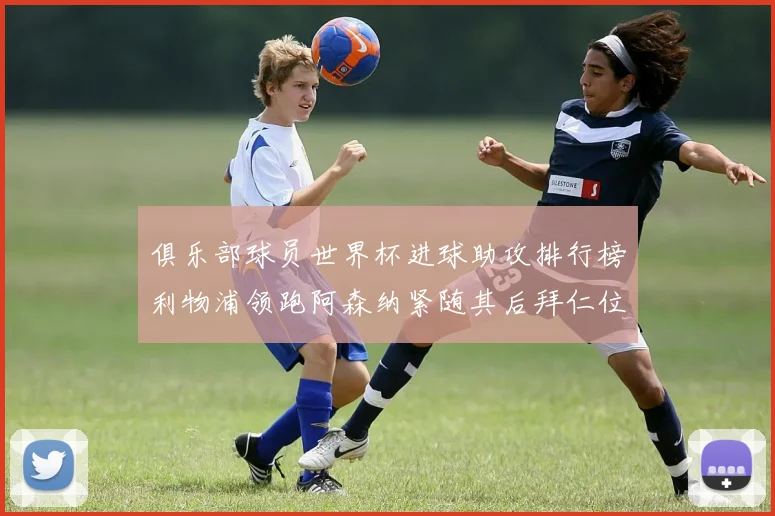俱乐部球员世界杯进球助攻排行榜利物浦领跑阿森纳紧随其后拜仁位列第三